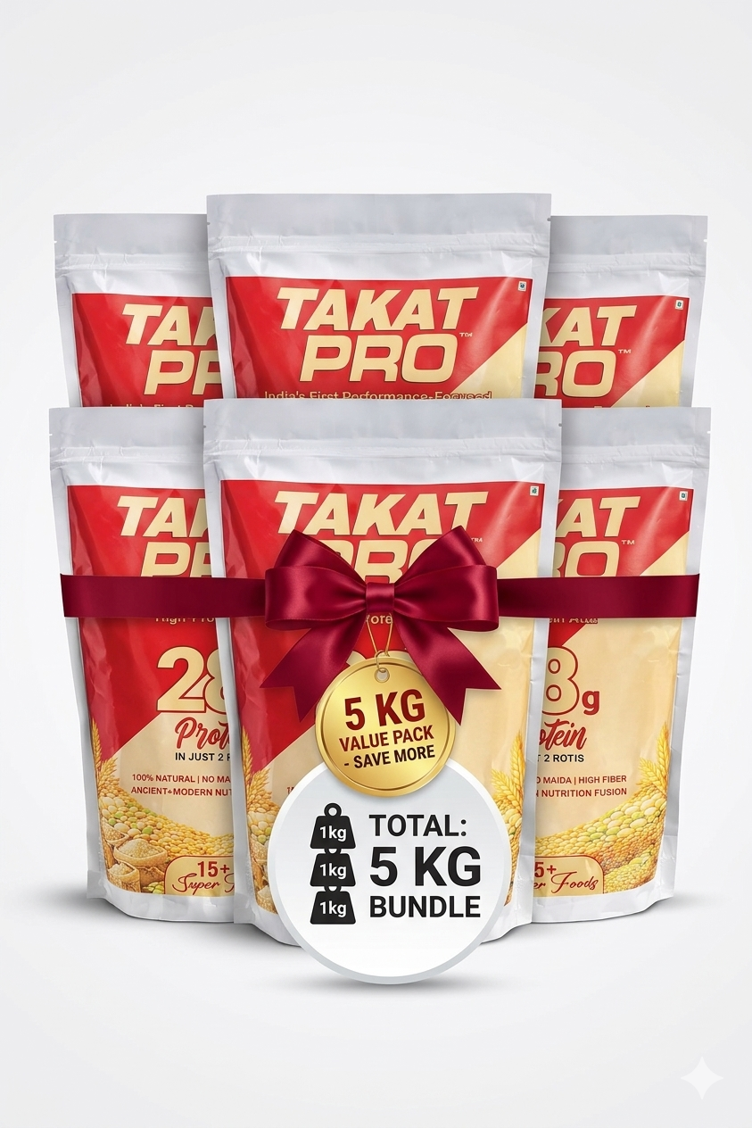 Takat Pro - High Protein Atta (5 KG) The Result Pack